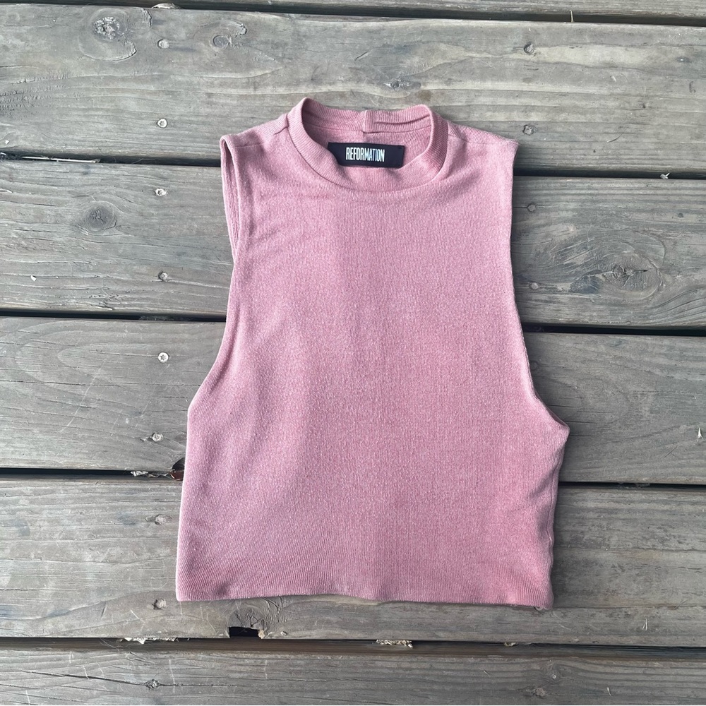 Reformation Cropped Sweater Tank